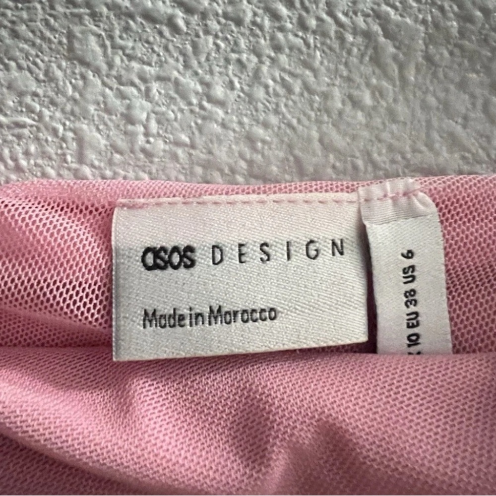 ASOS One-Shoulder Light Pink Ruched Evening Gown - Picture 8 of 11
